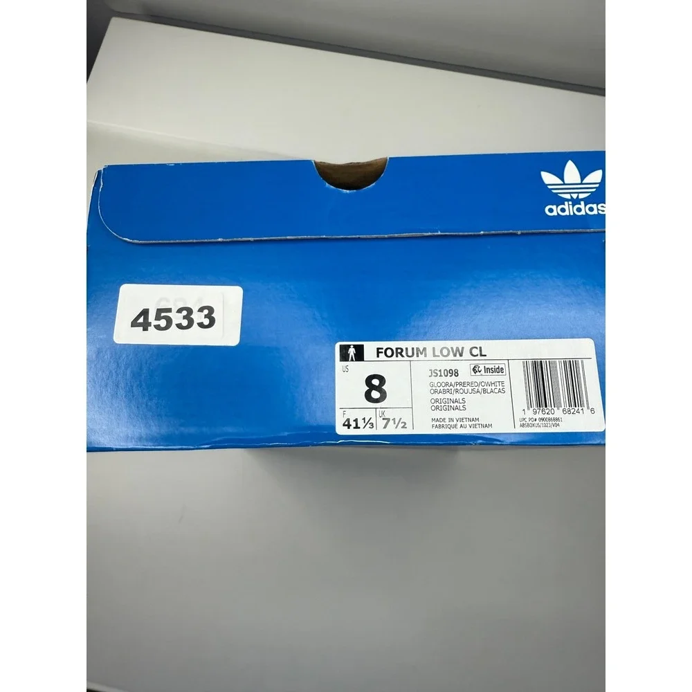 Adidas Forum Low CL Clay Red Suede Gum Sole Sneakers JS1098 Mens 8 Womens 9New